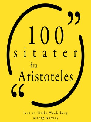 100 sitater fra Aristoteles - Audiobook
